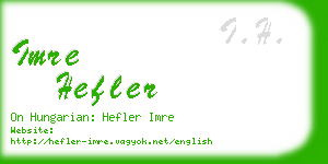 imre hefler business card